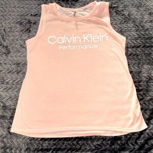 Calvin Klein Performance Peachy/Pink colored Muscle Tee Sleeveless Fitted